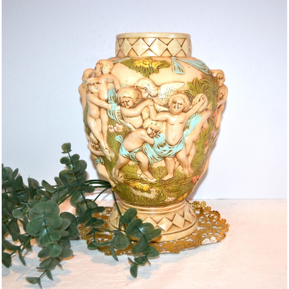 French Provencial Cherubs Market Farmhouse Renaissance Tuscan and Maximalism